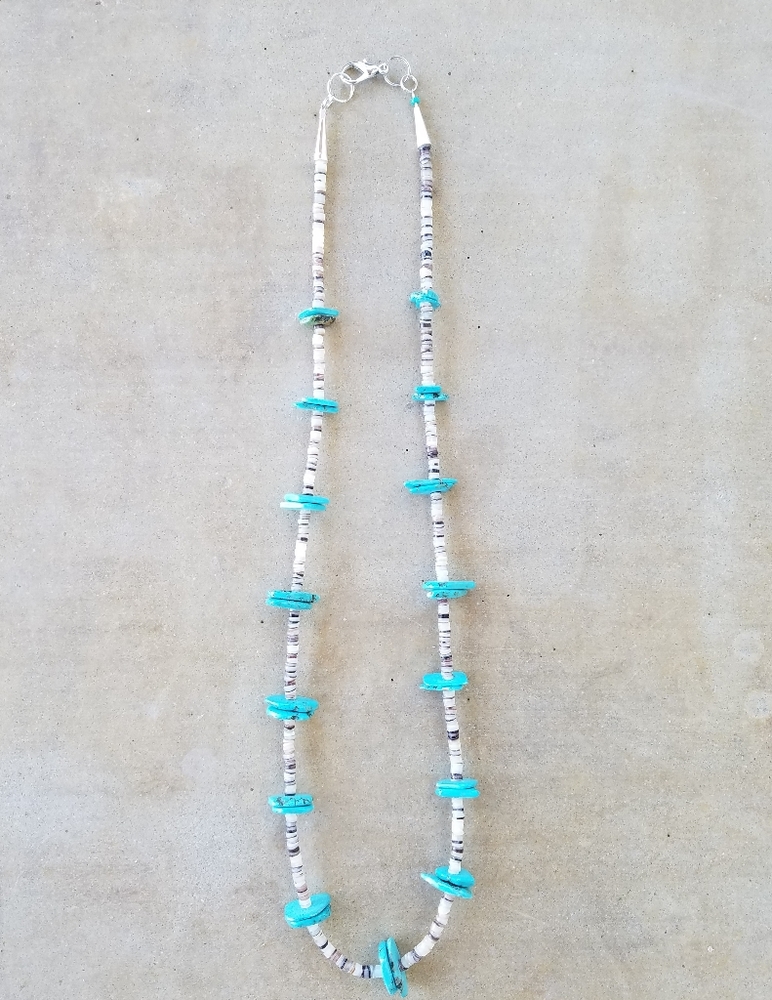 Turquoise and Hammershell Necklace